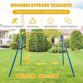 Coast 2-In-1 Kinderschommel - 4 Zitjes - 267 x 152 x 195 cm - Blauw & Geel