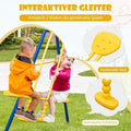 Coast 2-In-1 Kinderschommel - 4 Zitjes - 267 x 152 x 195 cm - Blauw & Geel