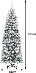 Coast Kunstkerstboom met 250 LED - 180 cm - Besneeuwd - Potloodvorm