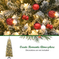 Coast Kunstkerstboom met 250 LED - 180 cm - Besneeuwd - Potloodvorm