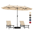 Coast Tuinparasol - PA-coating - Inclusief Kruisvoet - 396 x 201 x 240 cm - Beige