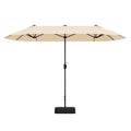 Coast Tuinparasol - PA-coating - Inclusief Kruisvoet - 396 x 201 x 240 cm - Beige
