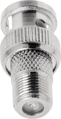 Coax-Adapter BNC BNC Male - F-Connector Female Zilver