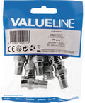 Coax-Adapter BNC BNC Male - F-Connector Female Zilver