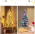 Costway Kunstkerstboom Potloodvormig - Hoogwaardige PVC-naalden - 240cm - Groen