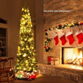 Costway Kunstkerstboom Potloodvormig - Hoogwaardige PVC-naalden - 240cm - Groen