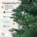 Costway Kunstkerstboom Potloodvormig - Hoogwaardige PVC-naalden - 240cm - Groen