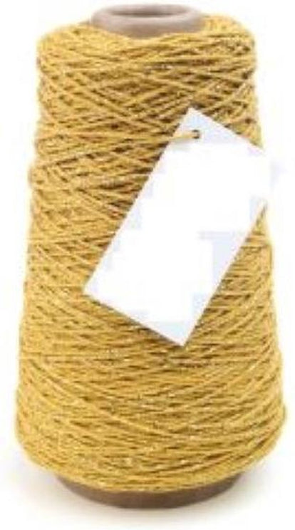 Cotton Cord Lurex/ Katoen touw 300 meter oker /goud ø2mm
