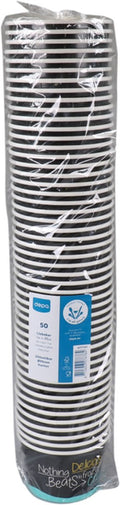 Cup - IJscup - Karton + PE - 200ml - 8oz - Ø 95mm - 62mm - blauw/zwart - sleeve met 50 stuks