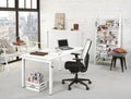 4 poots slinger verstelbaar bureau zit/zit Kubus breed 160CM diep 80CM bladkleur Speciale Kleur framekleur Wit (RAL9010)
