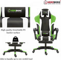 Driekleurige Gaming- En Bureaustoel Met Lineair Accent-gamestoel met voetsteun