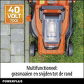 Dual Power Accu-grasmaaier POWDPG75610 - 40 V, 420 mm Ø grasmaaier, zonder accu en lader, met grasopvangbak en achteruitworp