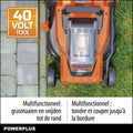 Dual Power Accu-grasmaaier POWDPG75610 - 40 V, 420 mm Ø grasmaaier, zonder accu en lader, met grasopvangbak en achteruitworp