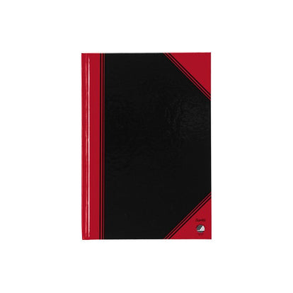 Bantex - Notitieboek zwart/rood A5 lijn 70gr 96vel | 1 stuk | 6 stuks