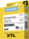 DYMO XTL multifunctionele labels van vinyl | 24 mm x 7 m | zwart op wit