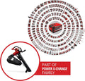 Einhell Accu Bladblazer-/zuiger GE-CL 36/230 Li E Solo - Power X-Change- 36 V/Li-ion - Blaas-/zuigfunctie - Blaassnelheid: 230 km/h - Turboschakelaar - Incl. zuigbuis + blaasbuis - Excl. accu en lader