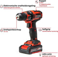 Einhell Accu Boor-/Schroefmachine TC-CD 18/35 Li Kit - Power X-Change - 18 V/Li-ion - 35 Nm - 0-550 t/min - 10 mm snelspanboorkop - Elektronische snelheidsregeling - Incl. 1x 1.5 Ah accu en lader