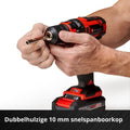 Einhell Accu Boor-/Schroefmachine TC-CD 18/35 Li Kit - Power X-Change - 18 V/Li-ion - 35 Nm - 0-550 t/min - 10 mm snelspanboorkop - Elektronische snelheidsregeling - Incl. 1x 1.5 Ah accu en lader