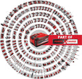 Einhell Accu Boorhamer TP-HD 18/26 Li BL Solo - Power X-Change - 18 V/Li-ion - 2,6 J - Pneumatisch slagwerk - SDS plus - 4-functies: boren/hamerboren/Beitelen met of zonder beitelslot - Incl. E-box - Excl. accu en lader