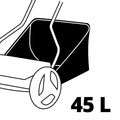 Einhell Accu Kooimesmaaier GE-HM 18/38 Li Solo - Power X-Change - 18 V/Li-Ion - 890 t/min - 38 cm - 45 L - Met accu ondersteuning of hand aangedreven - Geschikt voor 400 m² - Excl. accu en lader