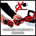 Einhell Accu Polijst-/Schuurmachine CE-CP 18/180 Li E BL Solo - Power X-Change - 18 V/Li-ion - 500-3.000 t/min - Ø180 mm - Incl. 2x polijstdoek, 6x schuurvellen (2x K60/2x K80/2x K120) - Excl. accu en lader