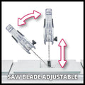 Einhell Accu Zaagtafel TE-TS 36/210 Li Solo - Power X-Change - 36 V/Li-ion - Ø210 - Zaagblad 45° kantelbaar naar 1 zijde - Incl. 40 tands zaagblad - Excl. accu en lader