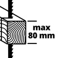 Einhell Lintzaag TC-SB 200/1 - 250 W - 1400 t/min - Uitlading: 200 mm - Zaaglint: 1400x6,4 mm - Aantal tanden: 6/25 mm - Zaaghoogte: 90°/45°: 80/45 mm - Afzuigadapter: Ø36 mm - Incl. Parallelaanslag en Duwstok