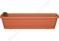 Elho Noa Balkonbak XL - Balkonbak voor Buiten - Waterreservoir - 100% Gerecycled Plastic - L78 x B20 x H17.8 cm - Terra
