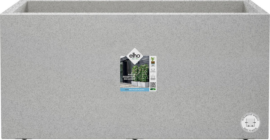 Elho Vivo Next Lang 80 - Plantenbak voor Binnen & Buiten Rechthoekig - 100% Gerecycled Plastic - L 78.0 x H 37.9 cm - Living concrete