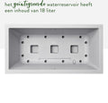 Elho Vivo Next Lang 80 - Plantenbak voor Binnen & Buiten Rechthoekig - 100% Gerecycled Plastic - L 78.0 x H 37.9 cm - Living concrete