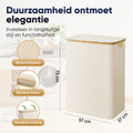 DARI. - Wasmand 3 vakken - 160L met 3 uitneembare zakken - beige