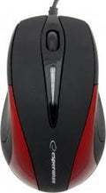 Esperanza Sirius | USB Optische Muis | Ergonomisch | 1000DPI | 3 Buttons | Vertical Scroll | Zwart-Rood