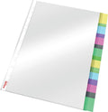 Esselte Premium A4 Index Showtas - Gemaakt Van Kunststof met 8 Tabs - 80 Micron - Transparant