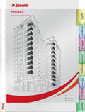 Esselte Premium A4 Index Showtas - Gemaakt Van Kunststof met 8 Tabs - 80 Micron - Transparant