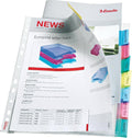 Esselte Premium A4 Index Showtas - Gemaakt Van Kunststof met 8 Tabs - 80 Micron - Transparant