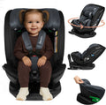 Lionelo Bastiaan RWF i-Size Autostoel - 360° Draaibaar - ISOFIX - Achterwaarts & Voorwaarts - Zwart / Grijs