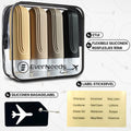 EverNeeds Reisflesjes Met Etui - Navulbaar - Siliconen Reisflesjes Handbagage - Apricot - 4 Stuks