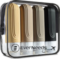 EverNeeds Reisflesjes Met Etui - Navulbaar - Siliconen Reisflesjes Handbagage - Apricot - 4 Stuks