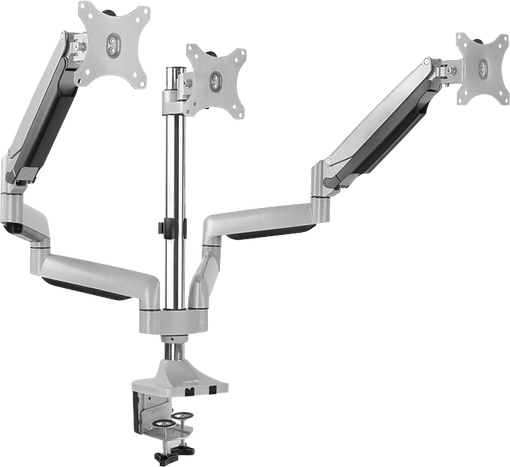 LogiLink BP0052 - Bureaumount - Geschikt voor 3 schermen tot 32 inch - Metallic