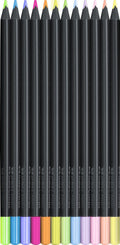 Faber-Castell kleurpotloden- Black Edition - neon+pastel - 12 stuks - FC-116410
