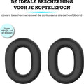 Somstyle Cover Geschikt voor Sony WH-1000XM4 & WH-1000XM3 Koptelefoon - Siliconen Hoes voor Oorkussens & Hoofdband - Zwart