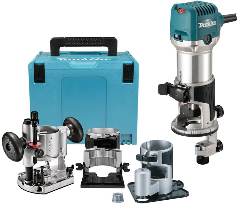 Makita RT0702CX3J - Boven- en kantenfrees - 710W 230V - 35mm freesdiepte - 10000-30000rpm