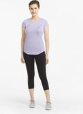 PUMA Train Favorite Heather Cat Tee - Sportshirt Dames - Korte mouw - Wit (XS)