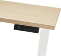 Ergonomisch elektrische verstelbaar zit/sta bureau Teez breed 120CM diep bladkleur Ahorn framekleur Aluminium (RAL9006)