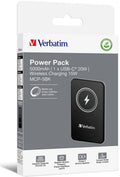 Verbatim Charge 'n' Go 5000mAh - Magnetische Draadloze Powerbank - 15W Snelladen - Zwart