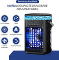 NIVADA Mini Airco F25 - Aircooler - 1000 mL - 2 Coolpacks - Zwart