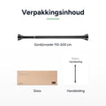 Gordijnroede - Zwart - 110 tot 200cm - Zonder boren - Rail - Uitschuifbaar - Gordijnrails compleet - Zelfklevend