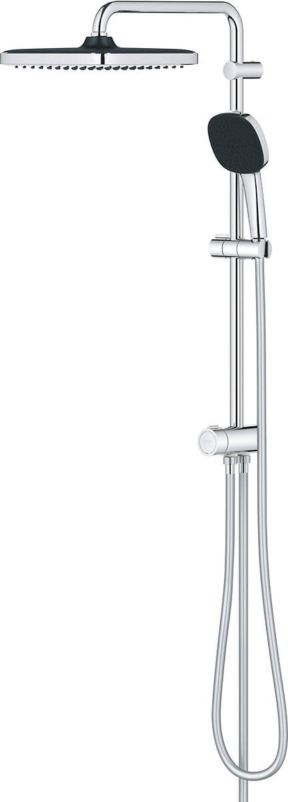 GROHE QuickFix Vitalio Comfort 250 Flex douchesysteem met omstelling voor wandmontage - Waterbesparend - Chroom