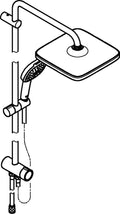 GROHE QuickFix Vitalio Comfort 250 Flex douchesysteem met omstelling voor wandmontage - Waterbesparend - Chroom