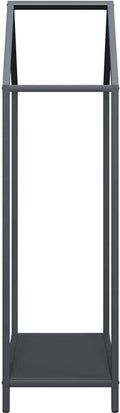 vidaXL - Brandhoutrek - 40x25x90 - cm - koudgewalst - staal - antracietkleurig